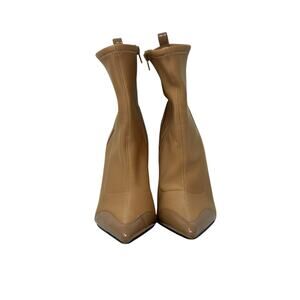 River Island brown mustard heeled botties size 7